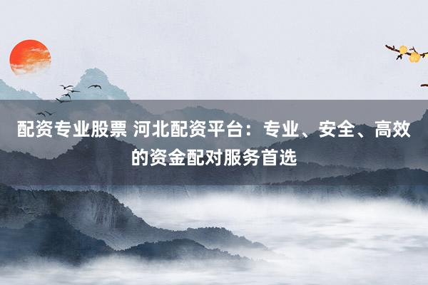 配资专业股票 河北配资平台：专业、安全、高效的资金配对服务首选