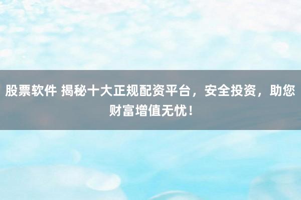股票软件 揭秘十大正规配资平台，安全投资，助您财富增值无忧！
