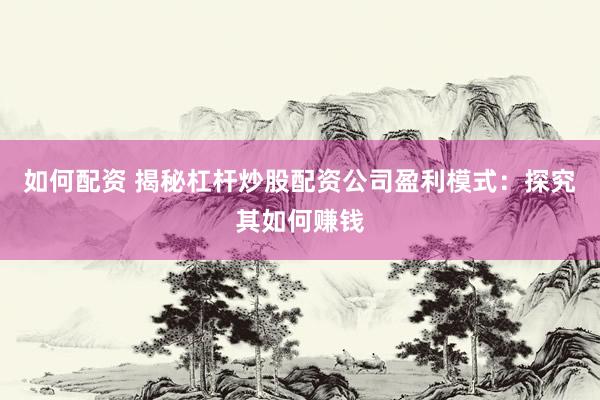如何配资 揭秘杠杆炒股配资公司盈利模式：探究其如何赚钱