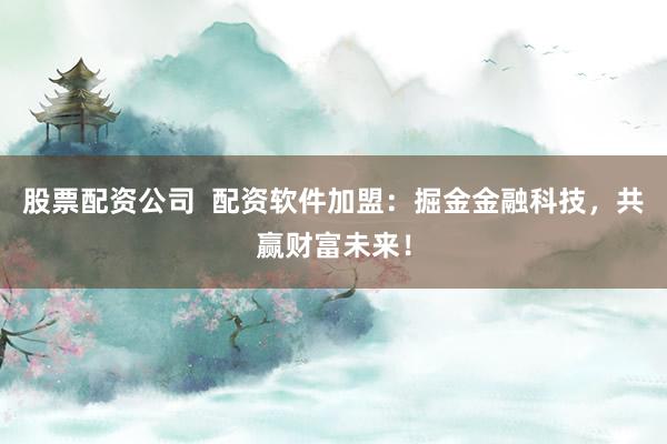 股票配资公司  配资软件加盟：掘金金融科技，共赢财富未来！